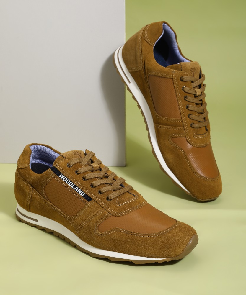 Woodland men's leather sneakers on sale flipkart