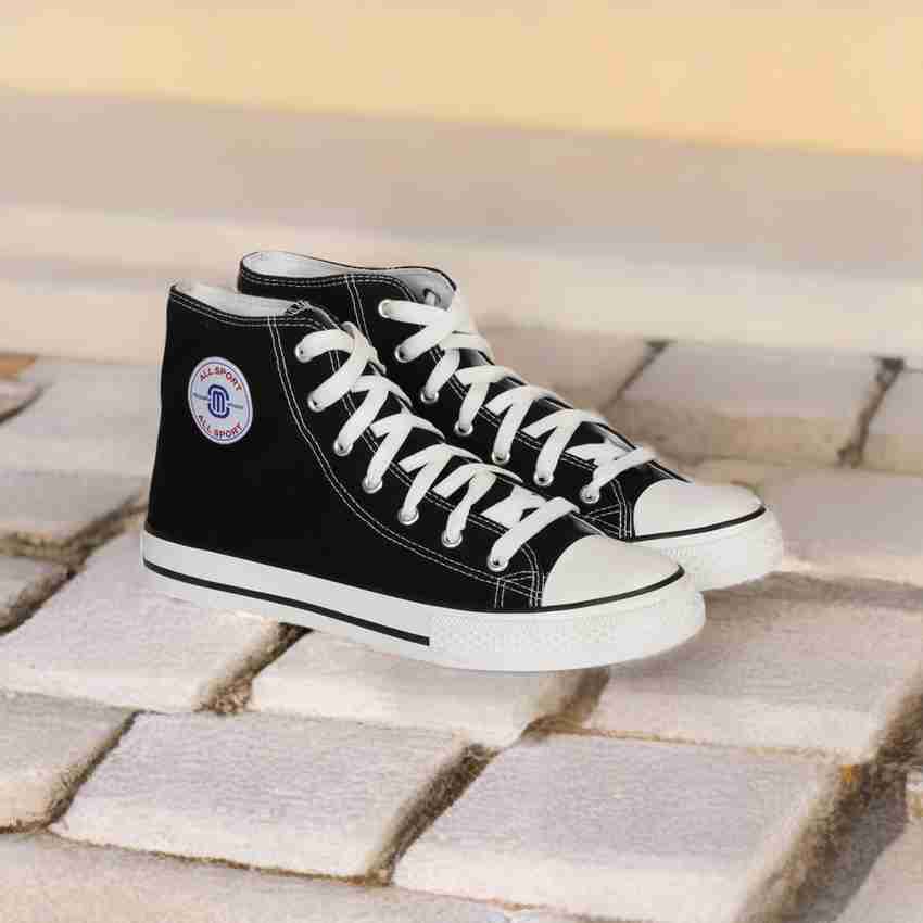 Mens black and white high tops store