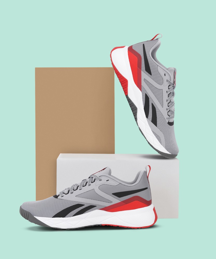 Reebok grey hot sale shoes mens