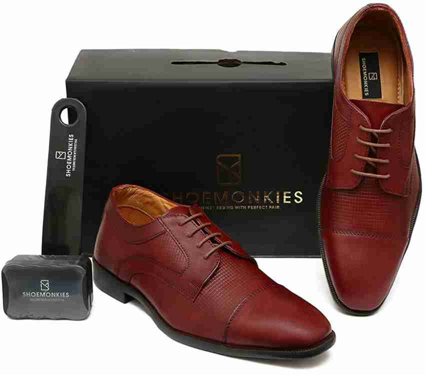 Buy SHOEMONKIES Patent Leather Formal Derby Shoe for Men - 8