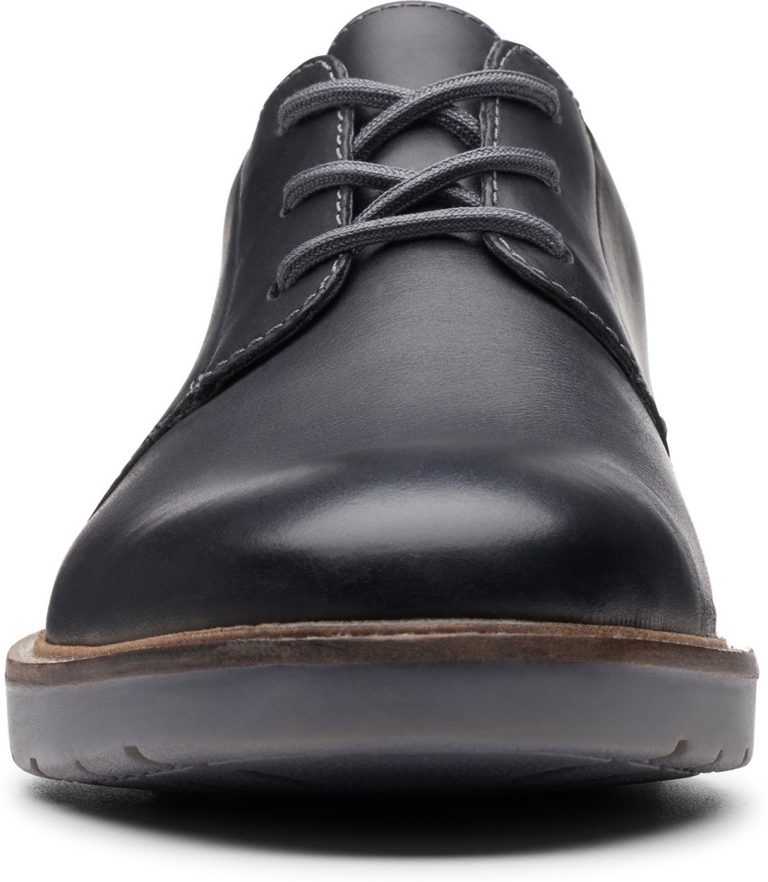 clarks men's grandin plain oxford black