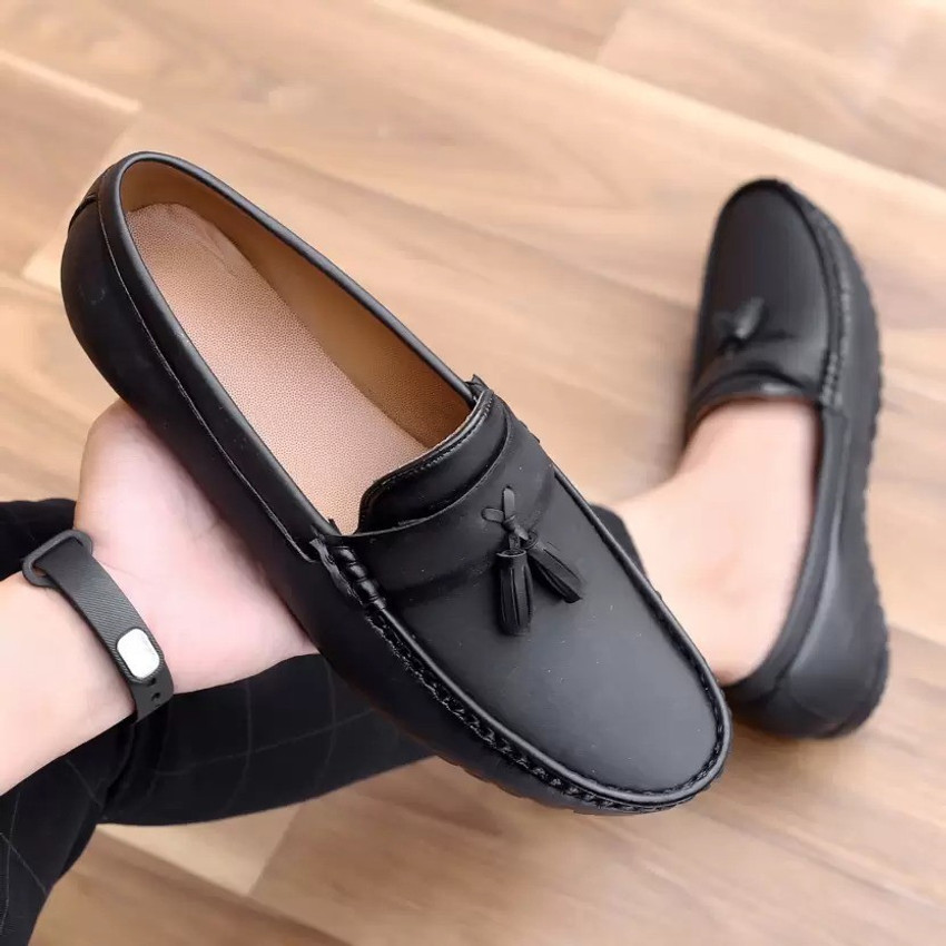 Black loafer shoes for mens store