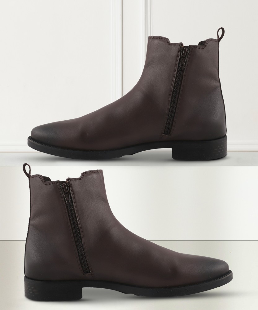 Mens chelsea boots zipper hotsell