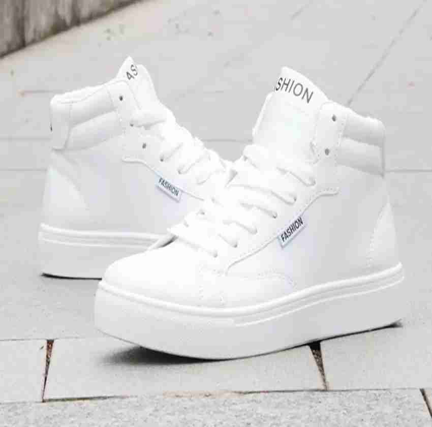 White shoes store high neck