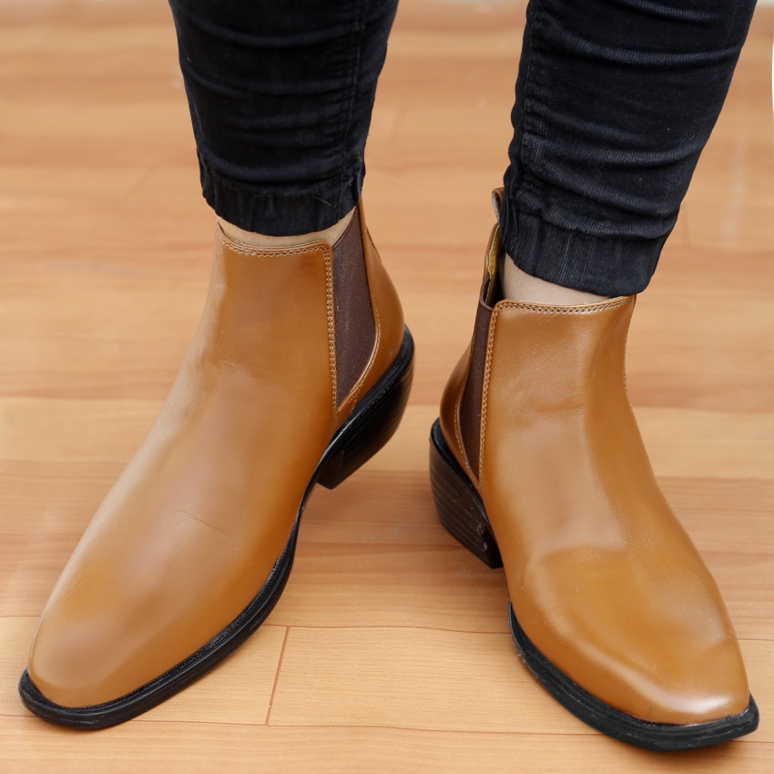 Tan dealer sale boots mens