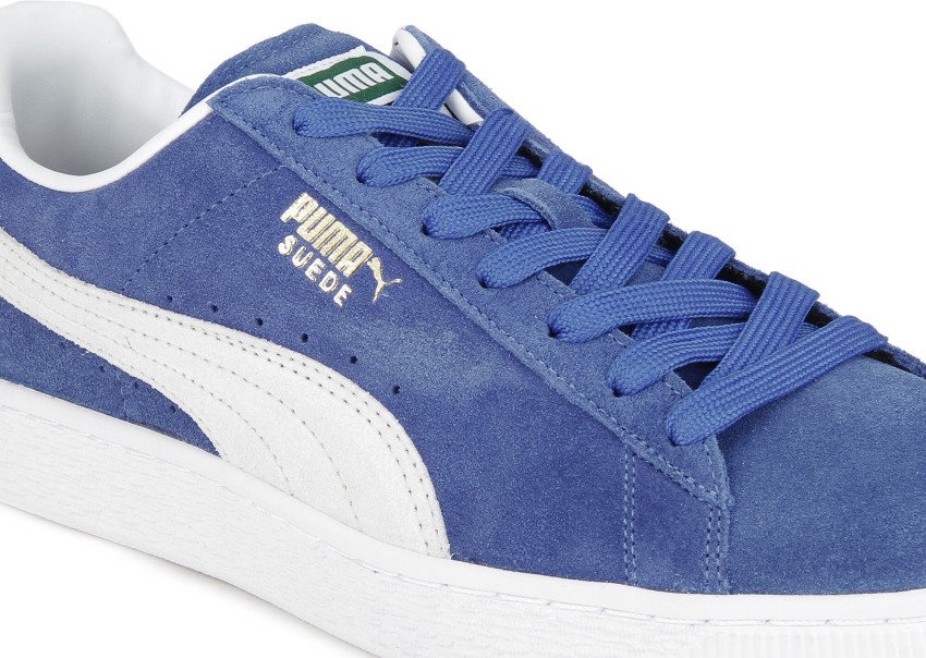 Puma blue suede shoes best sale