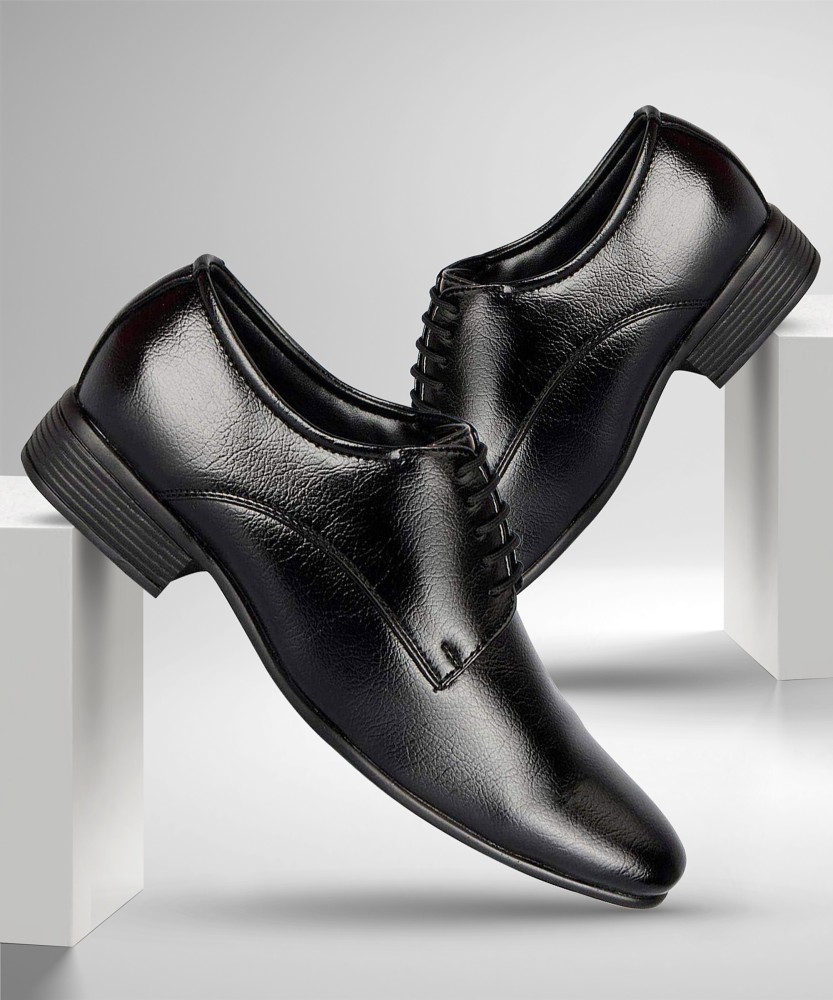 Flipkart black store formal shoes