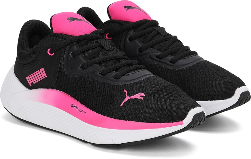 Womens black and hot sale pink pumas