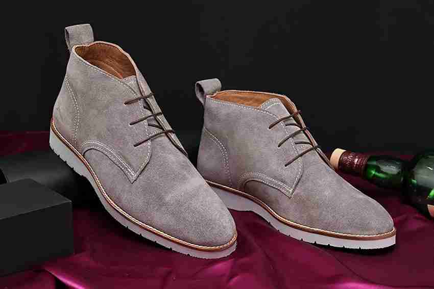 Grey suede chukka clearance boots