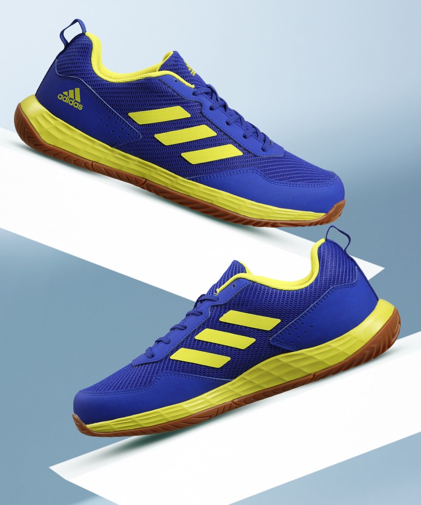 Blue and gold gym shoes sale