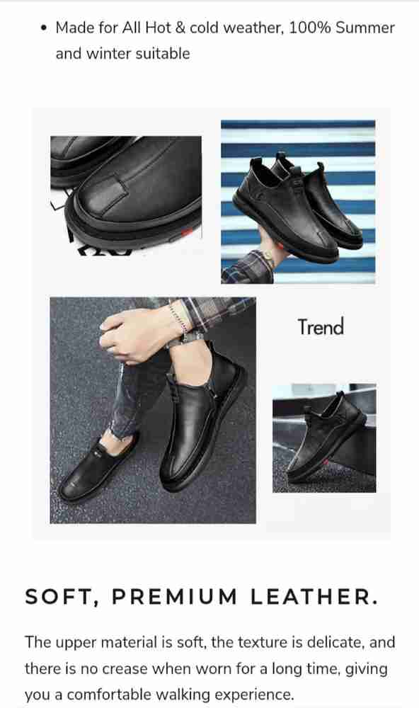 BIZAZO Party wear Comfortable Durable Casual Slip on Lightweight Running Gym Slip On Sneakers For Men