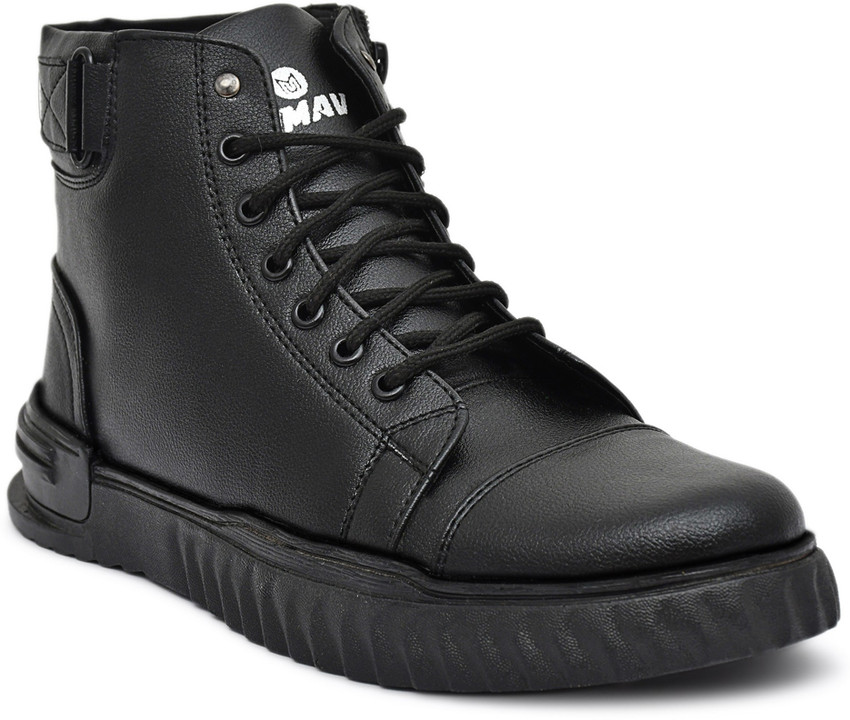 Korean black boots store