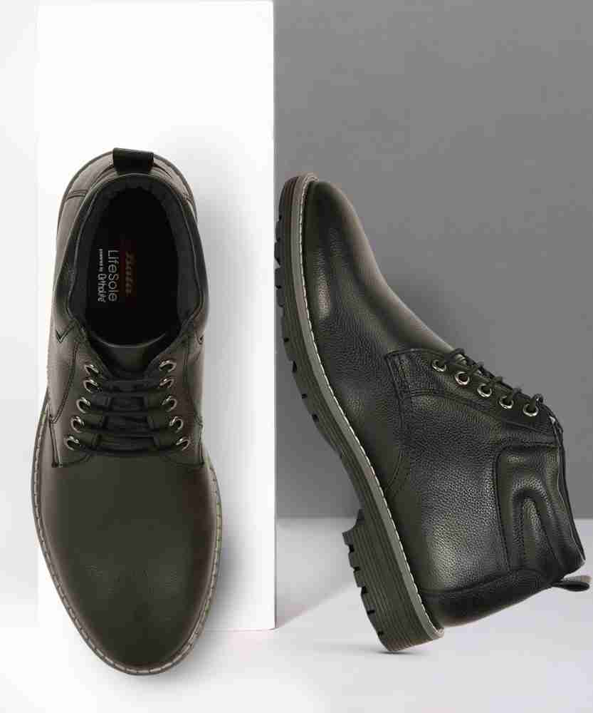 Bata leather shoes on sale black