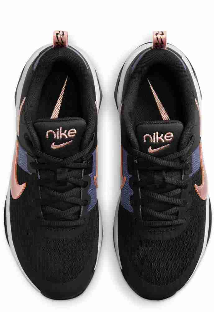 Nike black and rose 2025 gold trainers