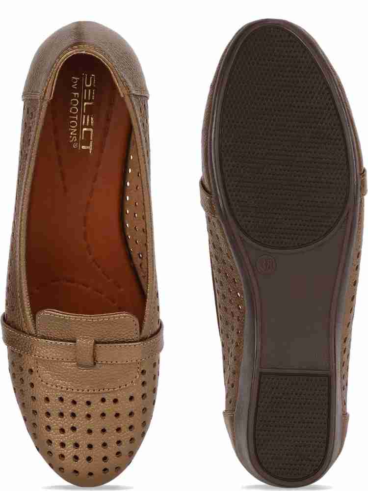 FOOTONS Select Women Premium Leather Slip ons Casual Office Ethnic