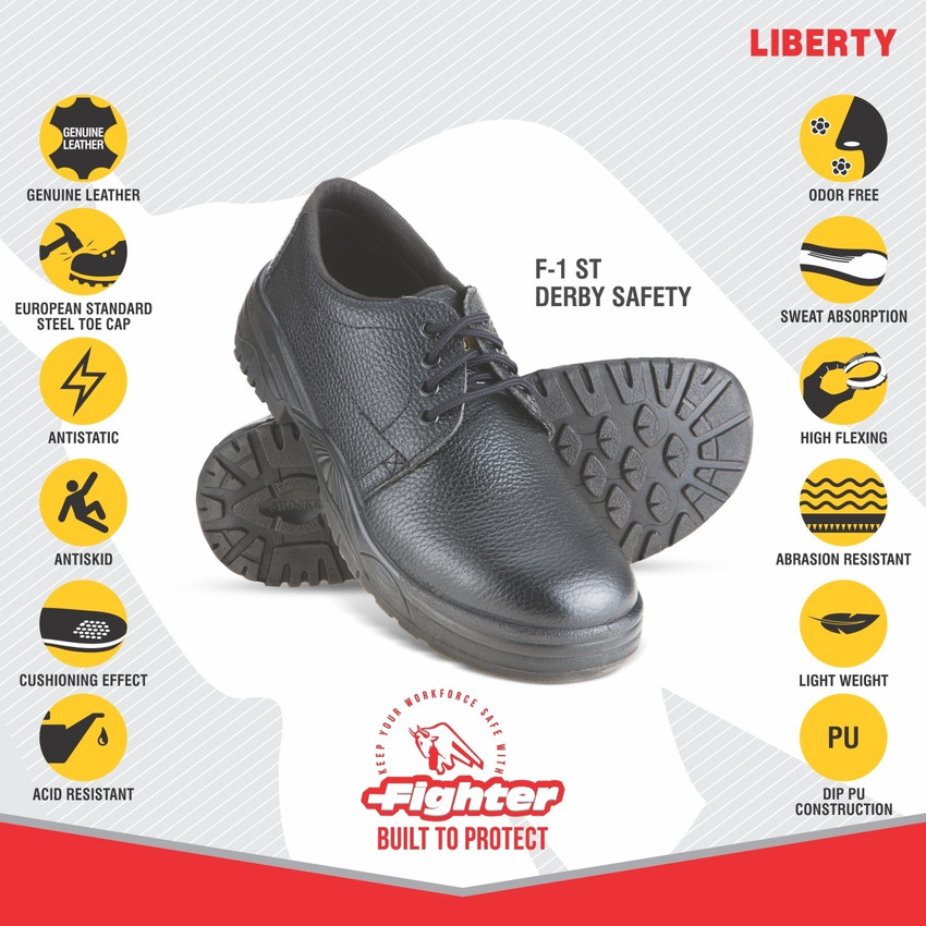 Liberty Steel Toe Genuine Leather Safety Shoe