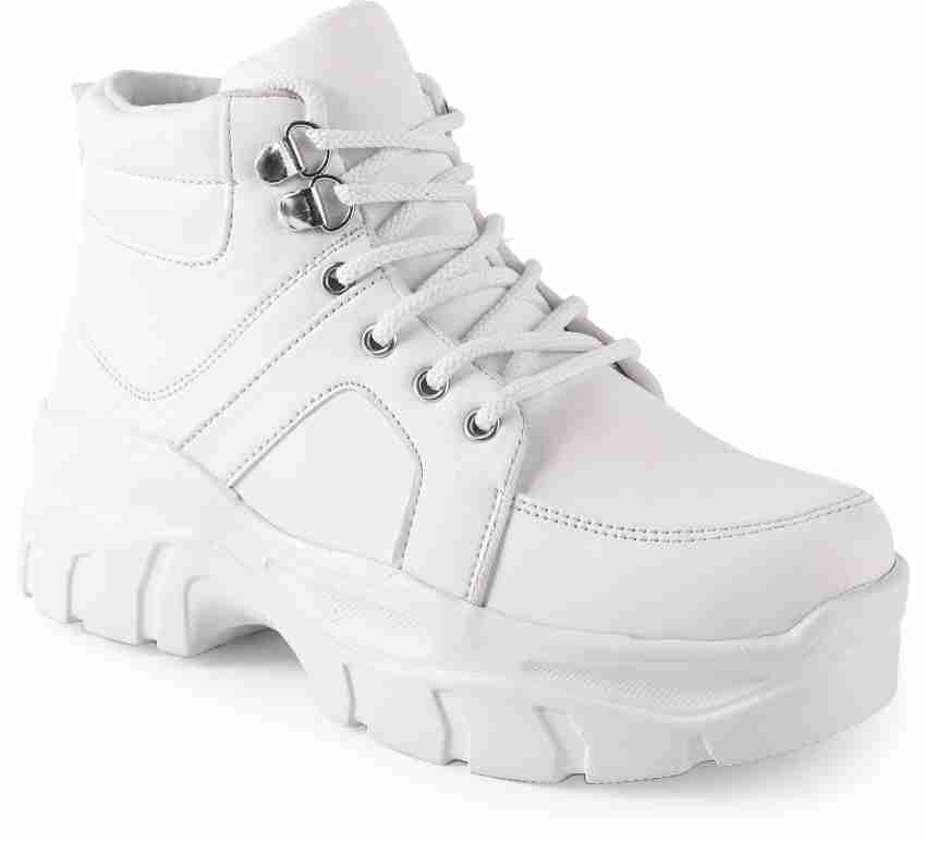 White on sale boot shoes