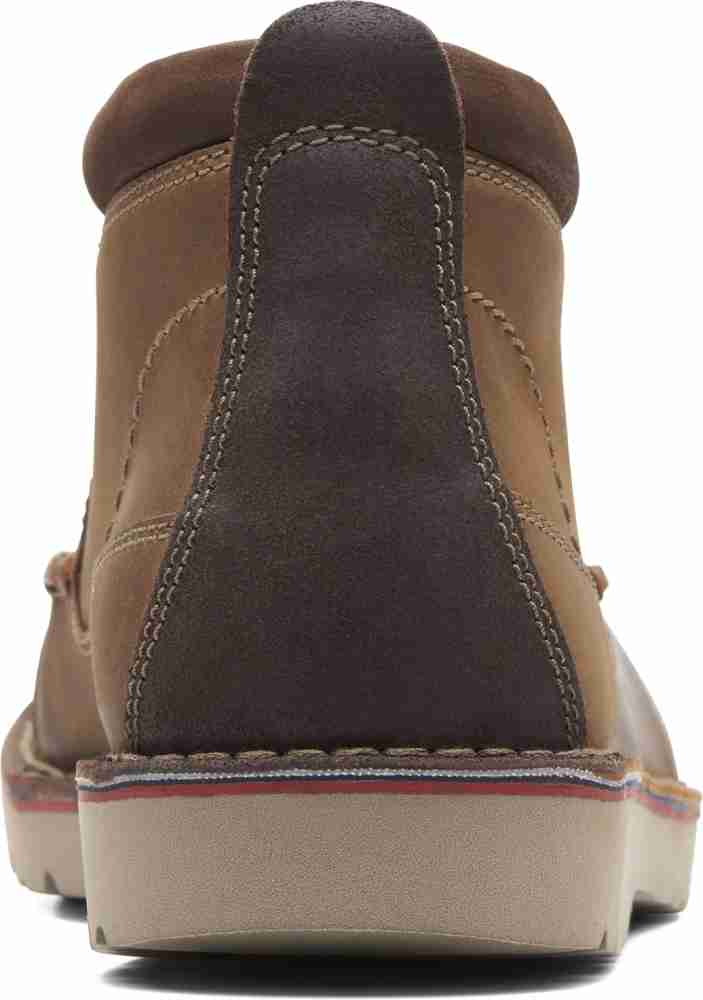 Clarks vargo mid top dark tan