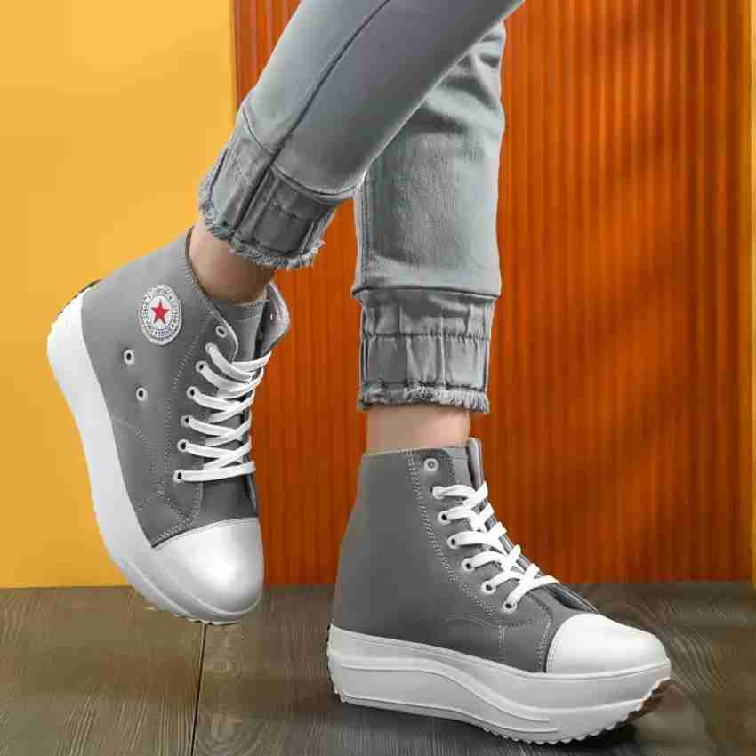 MEDSOFT Casual Sneaker Shoe Stylish Trending Boots For Women Grey