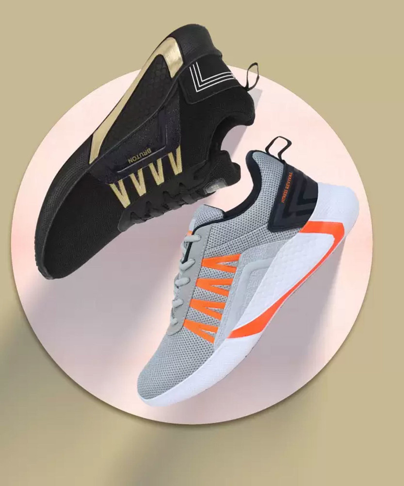 BRUTON Combo Pack of 2 Sports Shoes Running Shoes For Men
