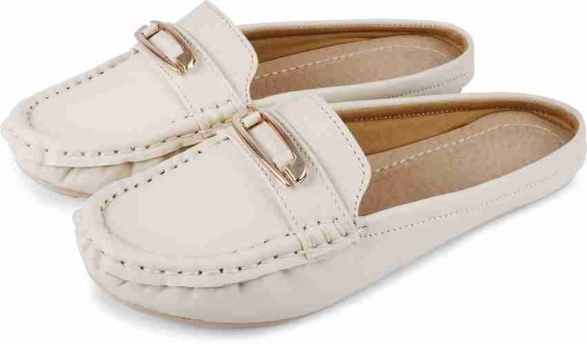 Ladies open hot sale back loafers