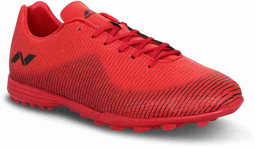 NIVIA Carbonite Turf Shoe 4.0 Red/Black S10 Football Shoes For Men