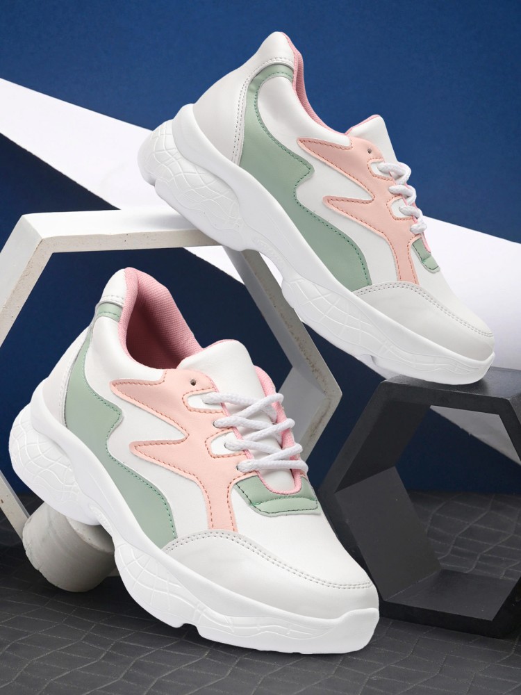 THE ALL WAY Women's Lace-Up Trendy Casual Sneaker Shoes Sneakers For Women