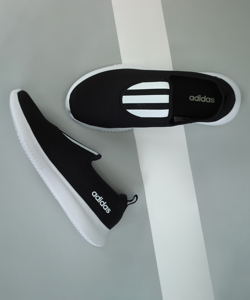 Black adidas slip top on