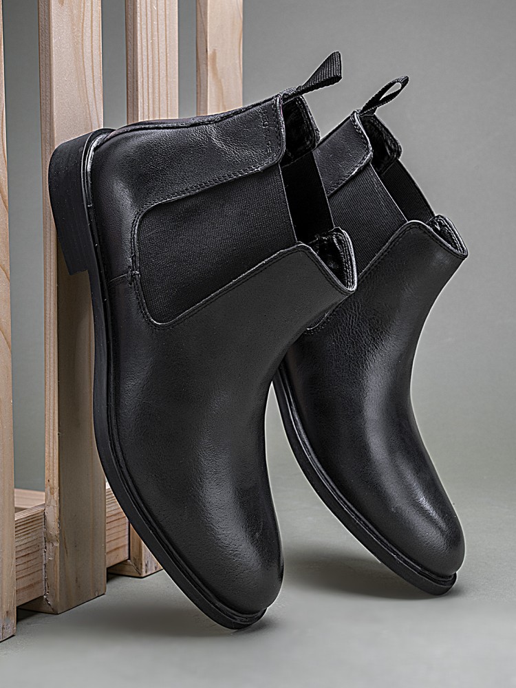 Red tape black hot sale chelsea boots