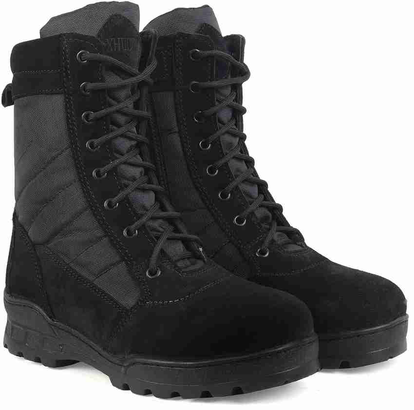 XHUGOY XHUGOY Genuine Black Suede Leather Military Combat Light Weight Boots For Men Boots For Women Buy XHUGOY XHUGOY Genuine Black Suede Leather Military Combat Light Weight Boots For Men Boots