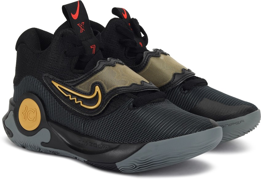 Nike Men's KD Trey 5 x Basketball Shoes - Black & Metallic Gold - Each