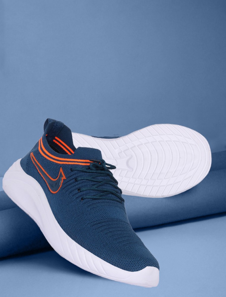 Nike epic react flyknit blue running shoes outlet flipkart