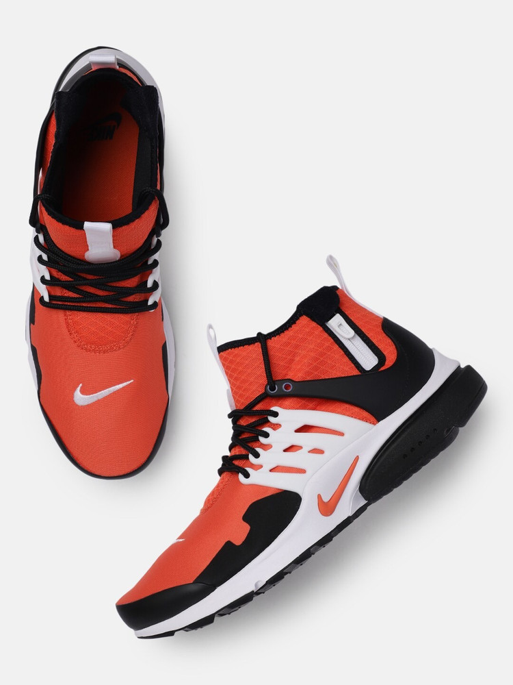 NIKE Nike Men Orange Black Colourblocked AIR PRESTO MID UTILITY Sneakers Basketball Shoes For Men Buy NIKE Nike Men Orange Black Colourblocked AIR PRESTO MID UTILITY Sneakers Basketball Shoes For Men
