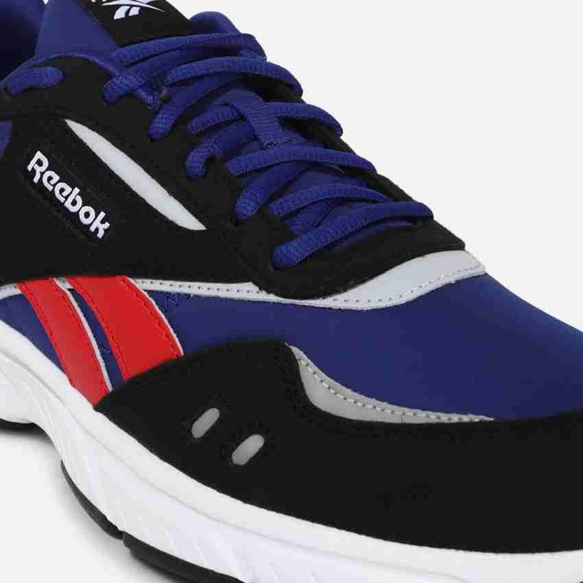 Blue and red reebok clearance shoes