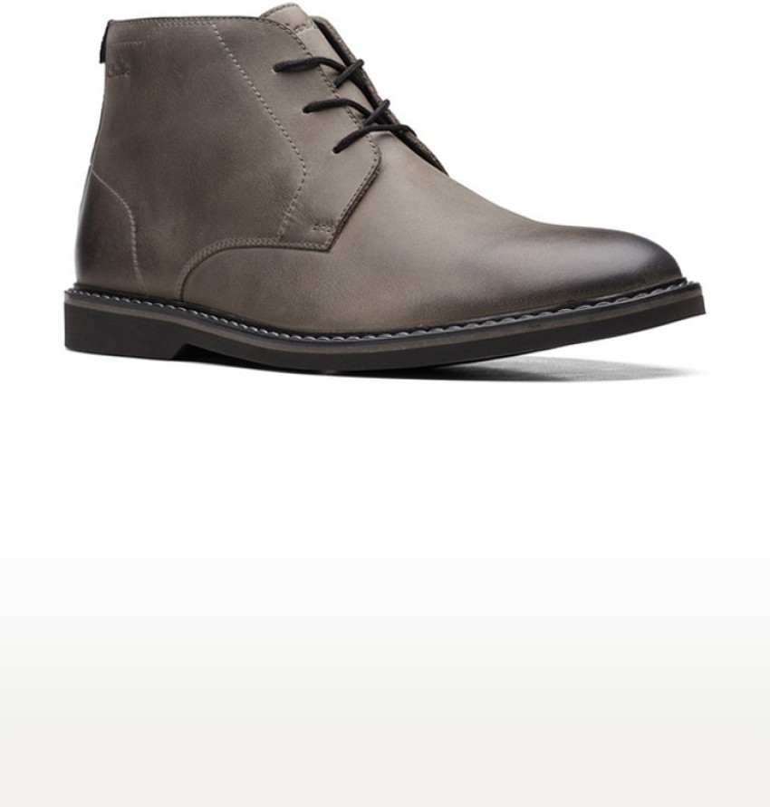 Clarks mens grey boots sale