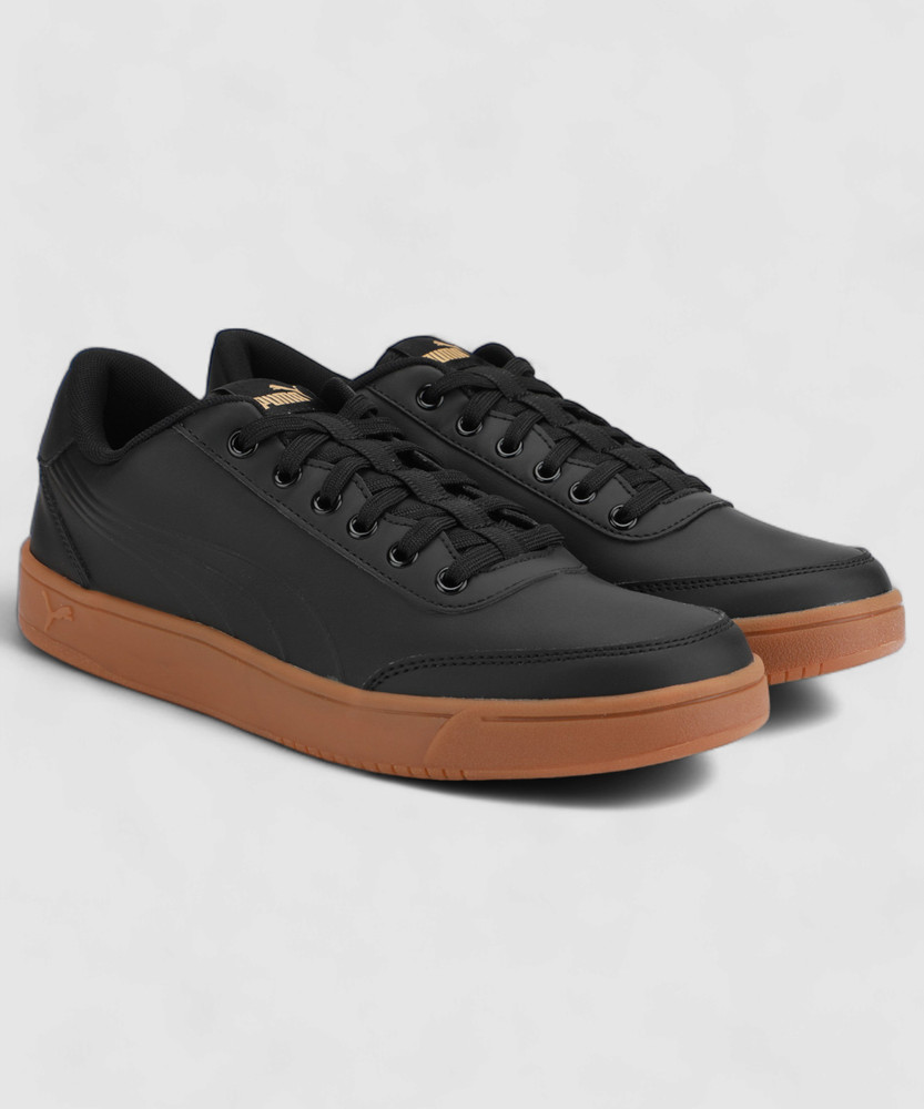 PUMA Court Breaker L Mono Sneakers For Men Buy Puma Black Puma Black Metallic Gold Color PUMA Court Breaker L Mono Sneakers For Men Online at Best Price Shop Online for Footwears