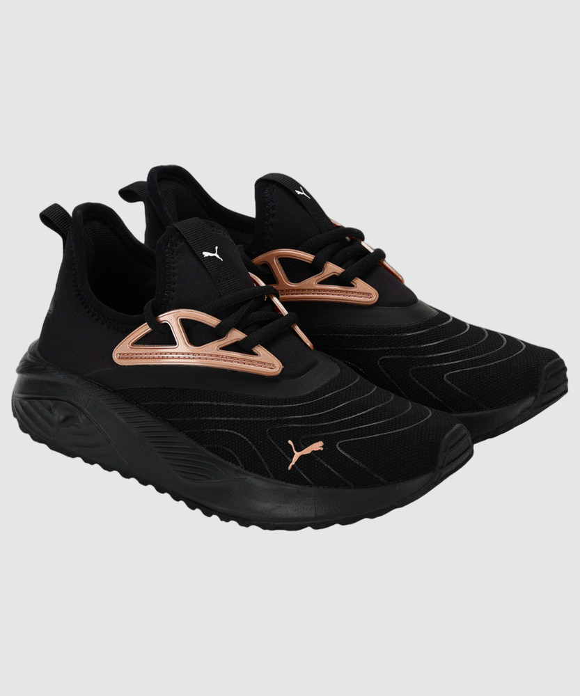 puma black shoes with rose gold