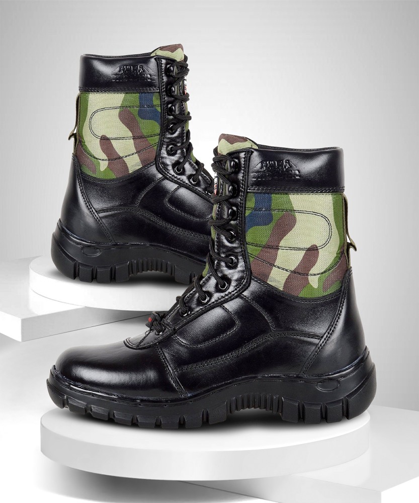 Paratrooper mens sale leather combat boots