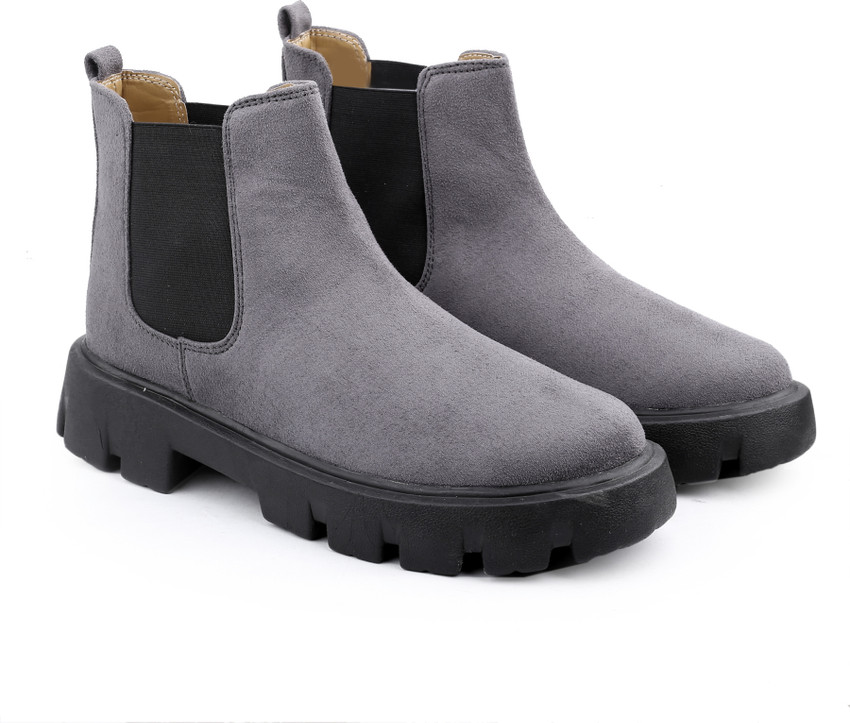 Grey color boots shop