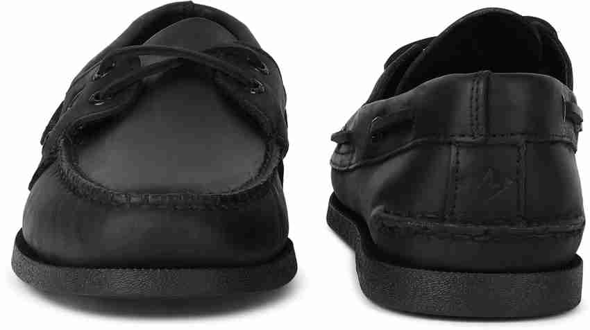 All black sperrys sale
