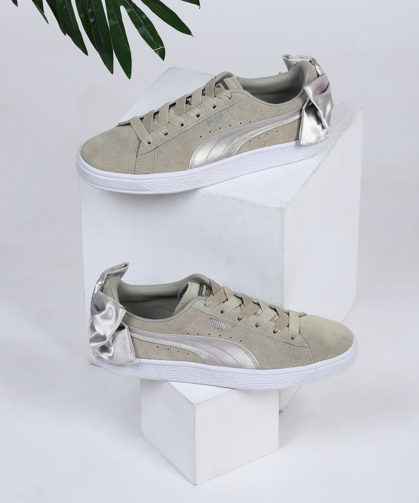 Puma suede bow grey sales