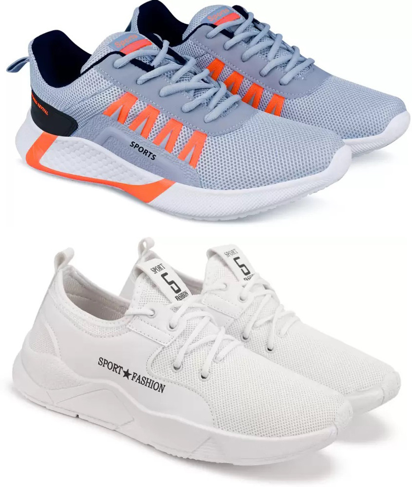 Gorofy Gorofy Sports Shoes For Men Lightweight Multicolour Shoes For Men Pack Of 2 Running Shoes For Men Buy Gorofy Gorofy Sports Shoes For Men Lightweight Multicolour Shoes For Men Pack
