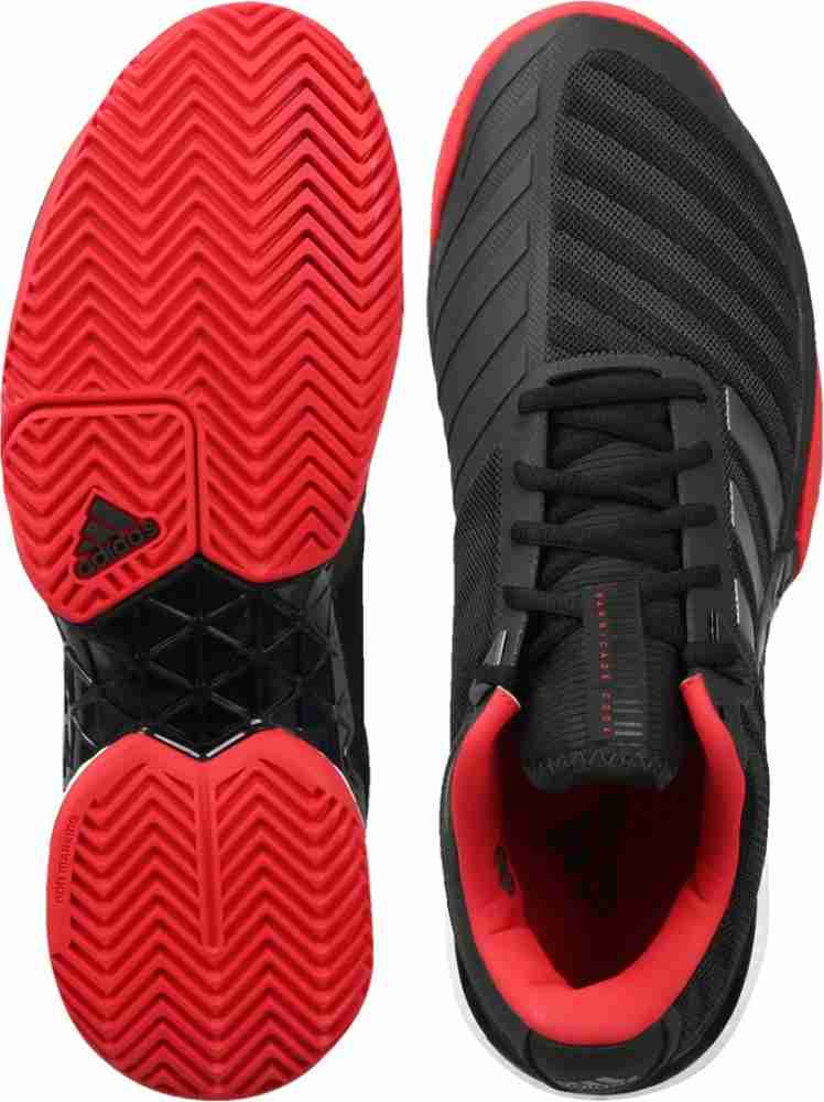 ADIDAS Barricade 2018 Boost Tennis Shoes For Men Buy CBLACK NGTMET SCARLE Color ADIDAS Barricade 2018 Boost Tennis Shoes For Men Online at Best Price Shop Online for Footwears in India Flipkart