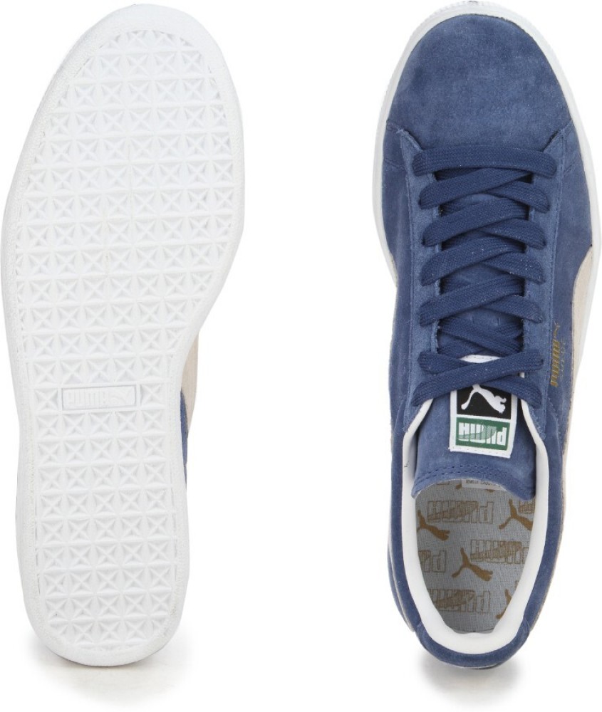 Blue and white puma shops suede