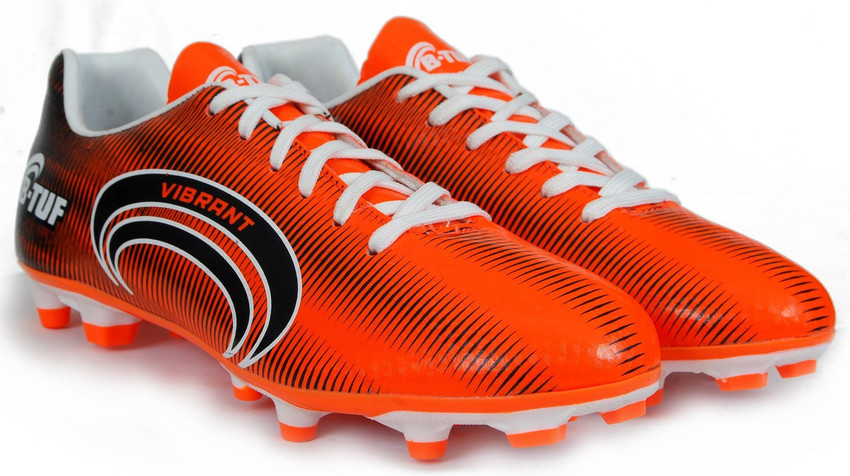 Orange and white football 2025 boots