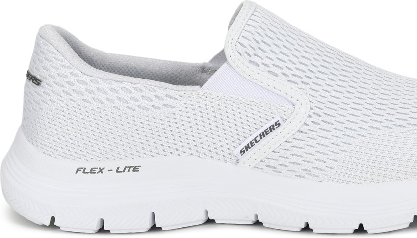 Skechers flex outlet white