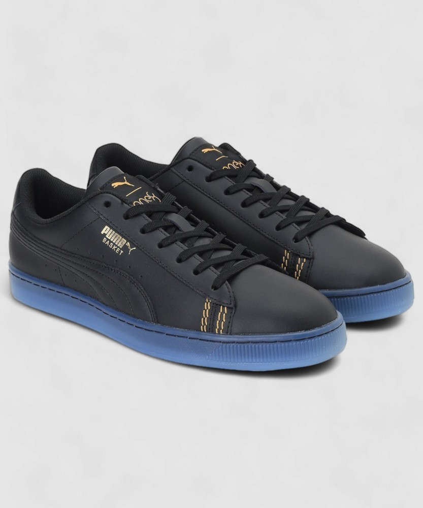 Puma basket shoes black best sale