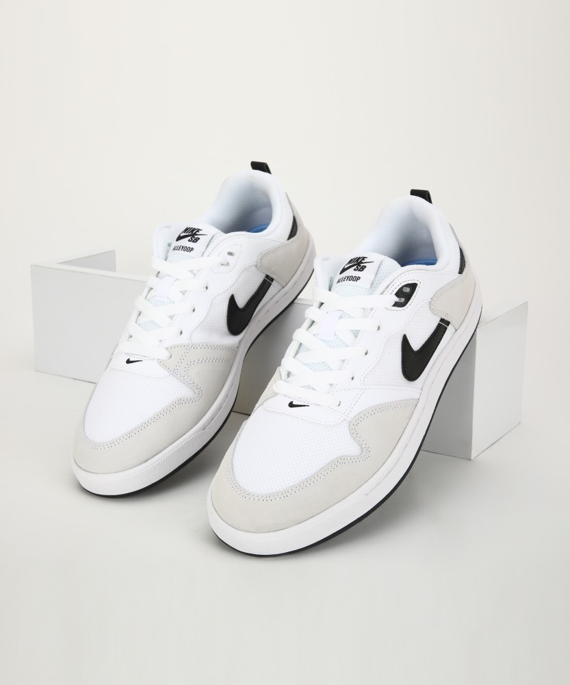 Nike white skateboard shoes online