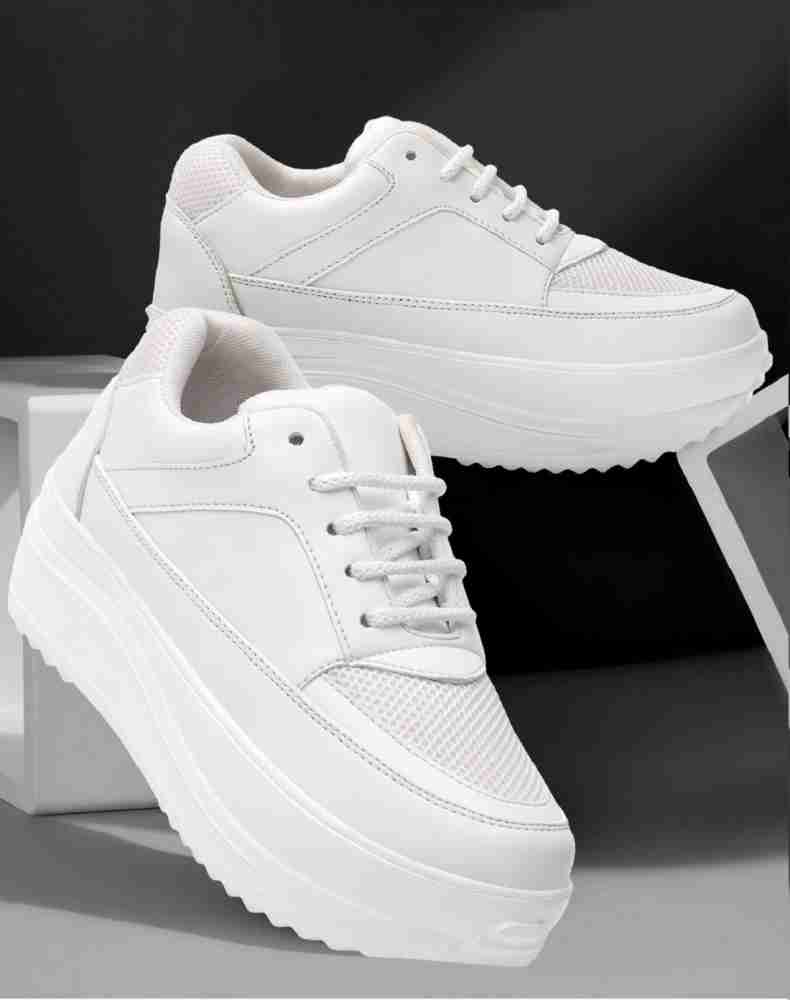 Clearance white womens platform sneakers