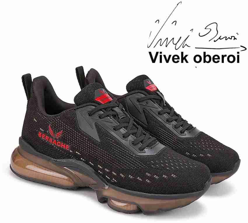 BERSACHE Bersache Sports Shoes For Men Black For Running Walking